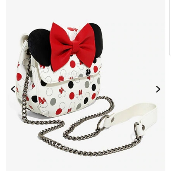 Loungefly Disney Minnie Bow & Polka Dot Crossbody - Picture 3 of 4